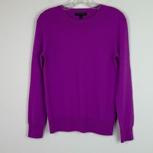 Banana Republic Women's Fuchsia Pink 100% Cashmere Sweater Crew Neck Size Small